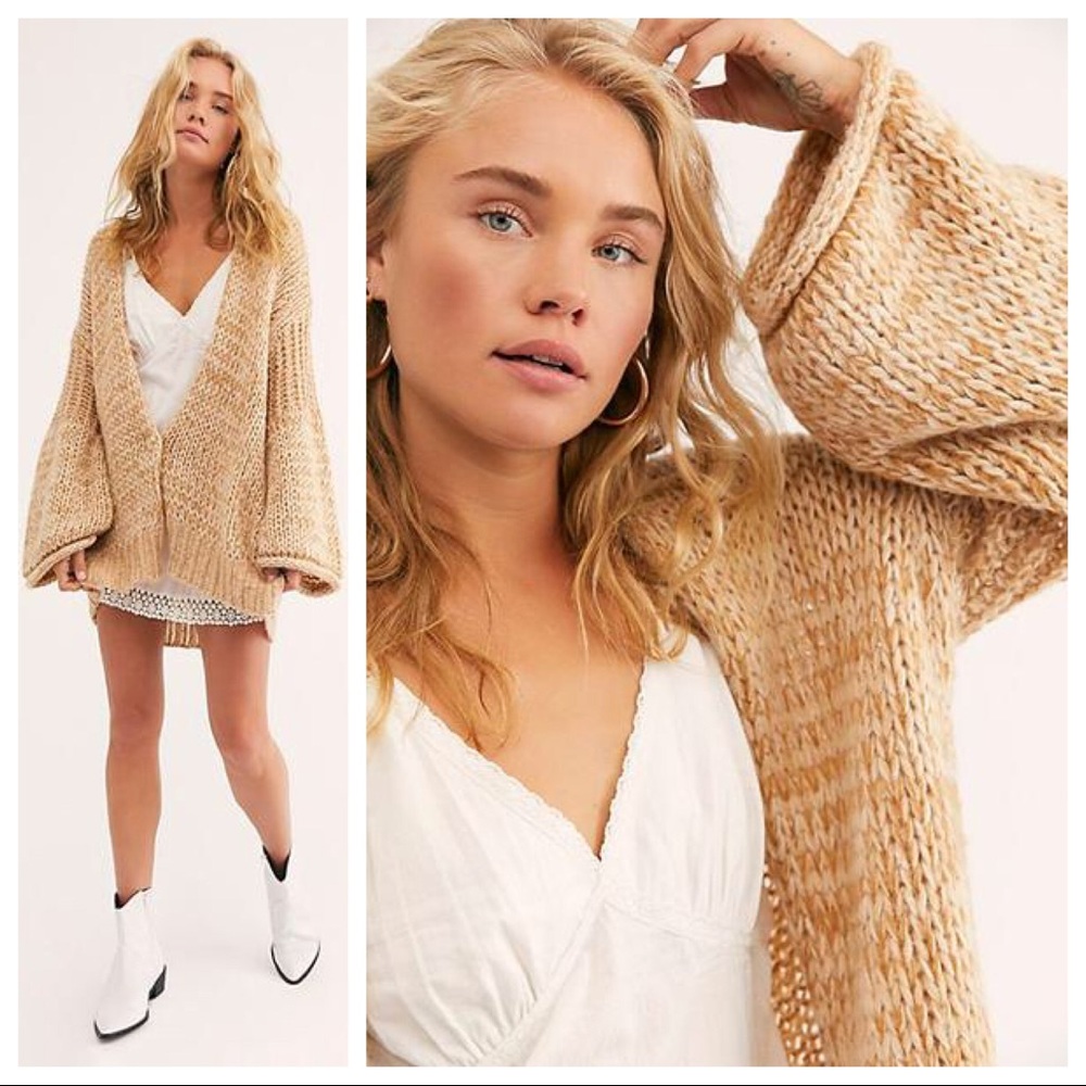 FREE PEOPLE BOHO CARDI LONG CARDIGAN A2C - Picture 6 of 16